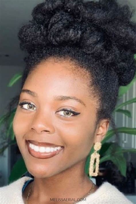 Bun Hairstyle On Natural Hair Thick Natural Hair Natural Hair Bun