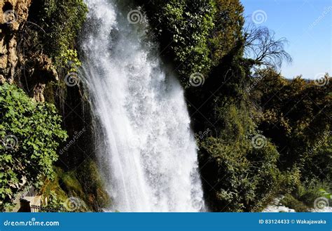 Kharanos Waterfall In Edessa Greece Stock Image Image Of Forest