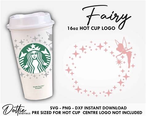 Fairy Starbucks Hot Cup Svg Magical Hot Cup Svg Png Dxf Fairies Fairy Tale Cutting File Oz