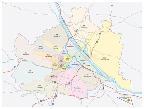 plan de la ville de vienne illustration de vecteur illustration du