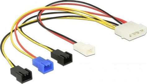 Delock 4 Pin Molex Male 4x 2 Pin Fan Male Cable 02m 85516 Skroutzgr