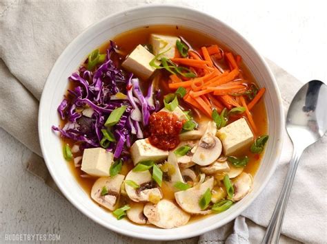 Hot Sour Vegetable Soup With Tofu Budget Bytes