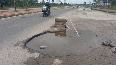 Foto Usai Tergenang Banjir Kini Kondisi Jalan Sudirman Ujung