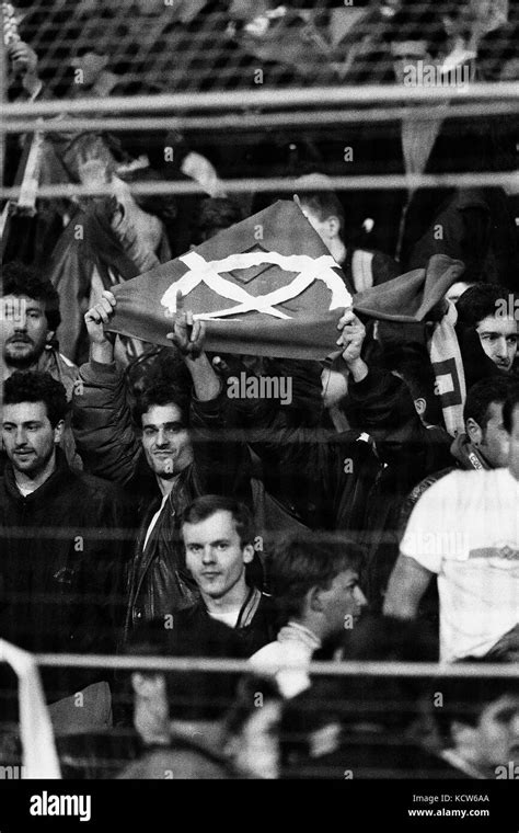 Far-right football supporters demonstrate at Geoffroy Guichard Stadium ...