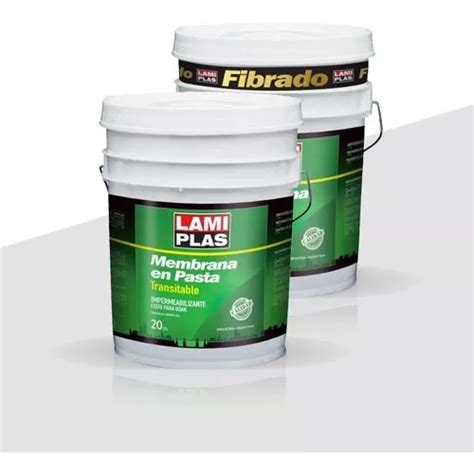 Membrana En Pasta Lamiplas X 20kg Fibrado Blanca