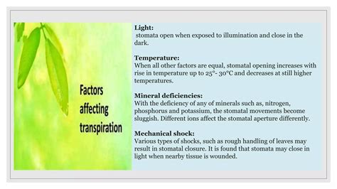 Transpiration and its types | PPT