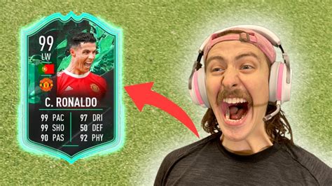 Omg I Got Shapeshifter Ronaldo Best Card In Fifa 22 99 Cr7 Fut Champs Gameplay Youtube