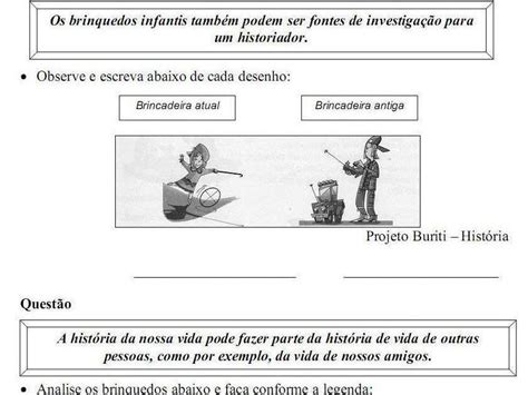 Atividade Sobre Brincadeiras Antigas E Atuais