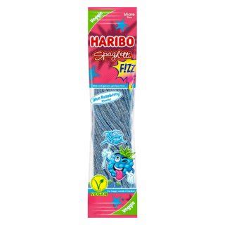 Haribo Spaghetti Fizz Blue Raspberry Flavour Veggie G Beutel