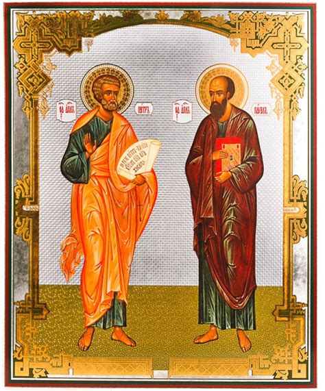 Петр и Павел апостолы икона на оргалите (30 х 40 см, Софрино), цена — 0 ...