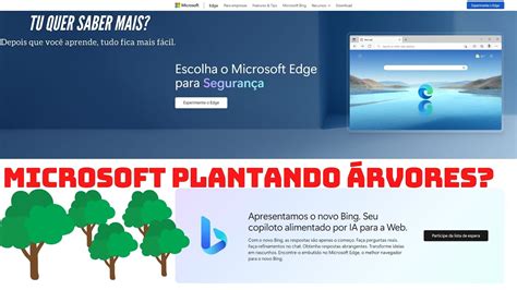 Microsoft plantando árvores Projeto E tree YouTube