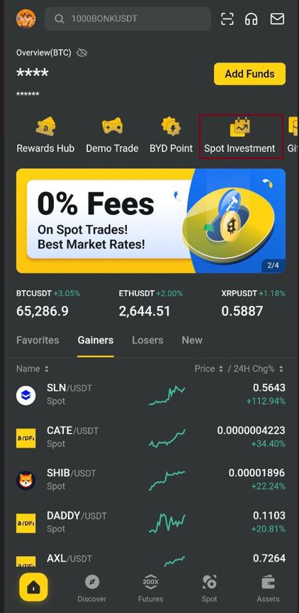 spot investment introduction bydfi
