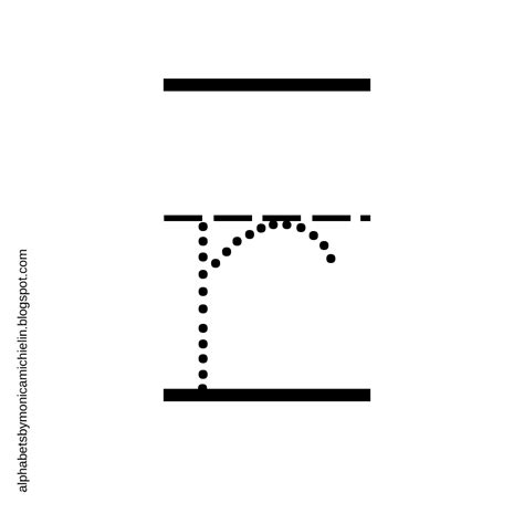 M Michielin Alphabets Letras Pontilhadas Png