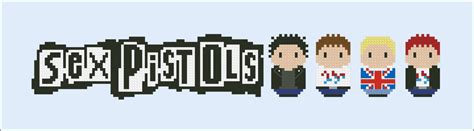 Sex Pistols Rock Band Digital Cross Stitch Pattern