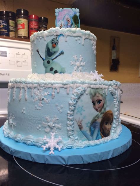 There Is A Frozen Princess Cake On The Counter