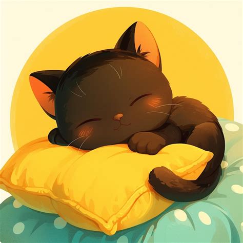 Premium Vector York Chocolate Cat Napping On A Couch