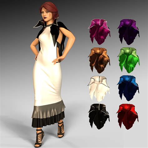 Dforce Gothic Fashion Mantle Outfit For Genesis 8 Female 3d Figure
