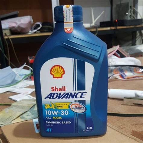 Jual Oli Mesin Motor Shell AX7 Matic 10W 30 Botol 0 8L Shell Advance