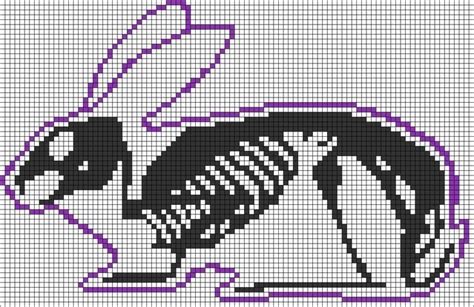 Кроличка 🐇💜 | Cross stitch art, Pixel crochet, Tapestry crochet patterns