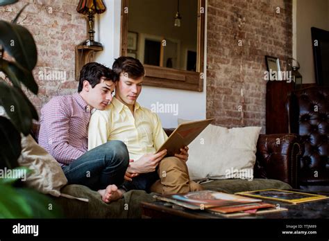 Two Gay Men Sitting On Hi Res Stock Photography And Images Alamy