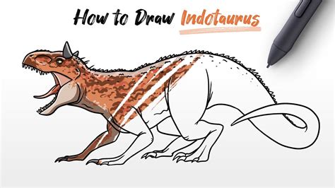 How To Draw Indotaurus Carnotaurus And Indominus Rex From Jurassic