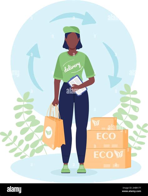 Eco Delivery Flat Concept Vector Illustration Stock Vector Image And Art