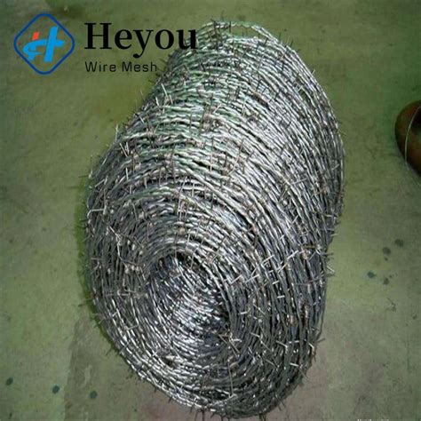 Galvanized Pvc Stainless Steel Double Twisted Barbed Wire X Mm