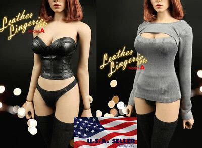 1 6 Sweater Leather Lingerie Set A For 12 PHICEN Hot Toys Female Figure USA EBay