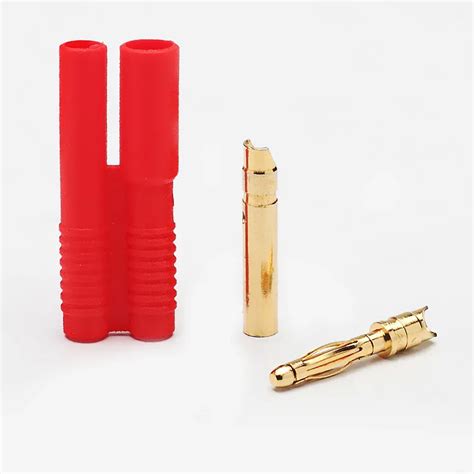 Hxt 2 0mm 2mm Gold Plated Bullet Plug Connectors For Rc Lipo Battery