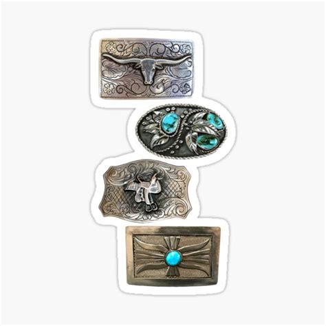 Belt Buckles Sticker For Sale By Artsandherbs Redbubble