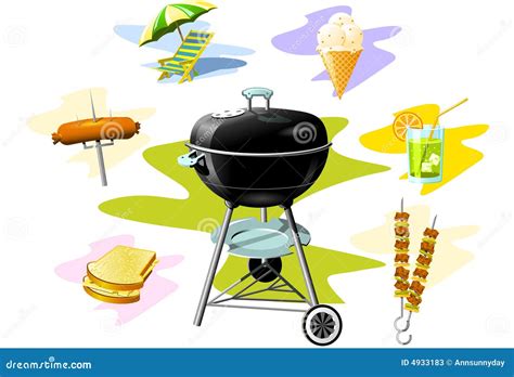 Barbecue Grill Stock Vector Illustration Of Chair Grill 4933183
