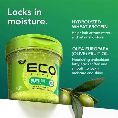 Eco Style Olive Oil Styling Gel 8 Oz Nourishing Hair Gel With