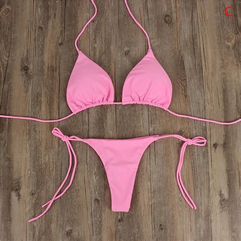 Sexy Women Summer Swimwear Bikini Set Bra Tie Side G String Thong Beach E Su Sfb Ebay