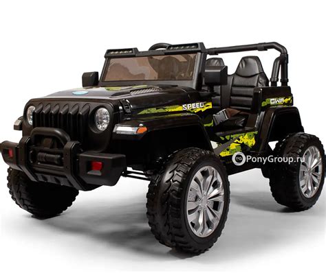 Детский электромобиль JEEP M007MP с резиновыми колесами и кожаным ...