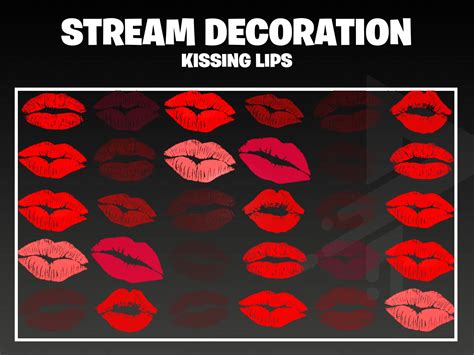 Animated Stream Decorations Kissing Lips Overlay Kiss Overlay for