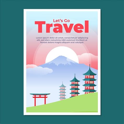 Free Vector Travel Poster Illustrated Design