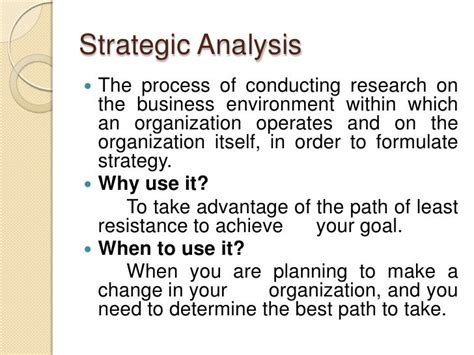 strategic analysis