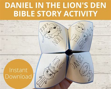 daniel   lion  den bible story activity sunday etsy artofit