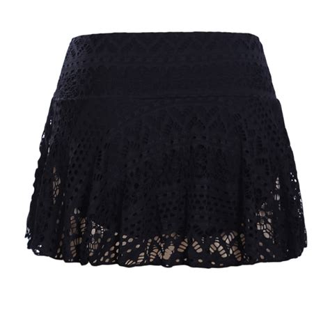 Mchoice Women Lace Crochet Swim Skirt Bikini Bottom Swimsuit Board Shorts Skort Swimdress