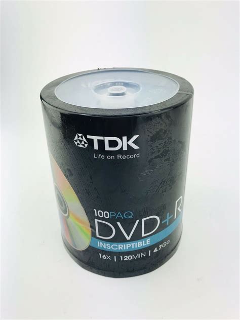 Tdk Dvd R Recordable X Gb Pack Spindle New Recording Media