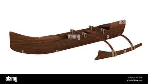 outrigger boat isolated stock photo alamy