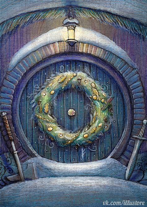Иллюстрация Хоббит в стиле графика | Illustrators.ru