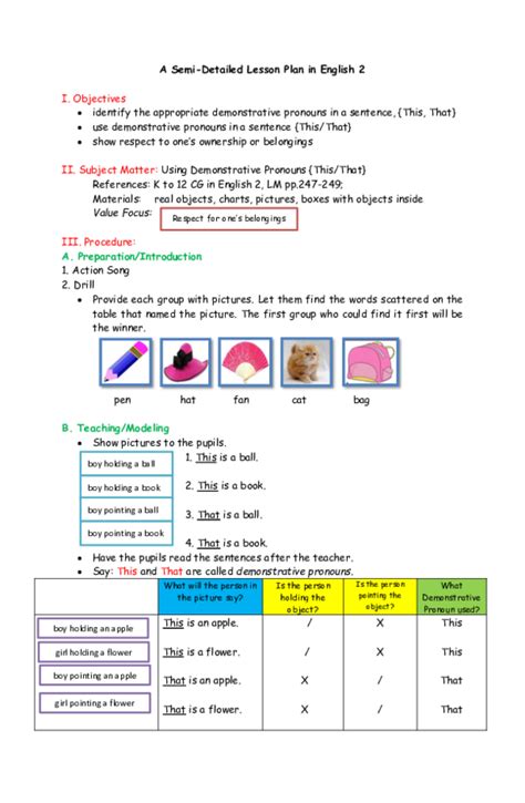 Doc A Semi Detailed Lesson Plan In English 2