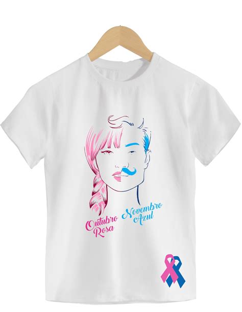 Camiseta Outubro Rosa E Novembro Azul Elo Produtos Especiais