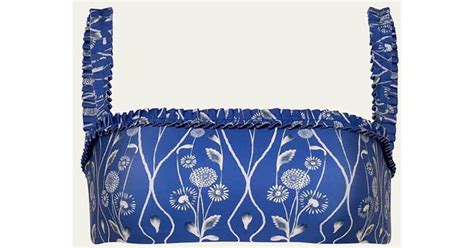 Agua Bendita Olmo Bikini Top In Blue Lyst
