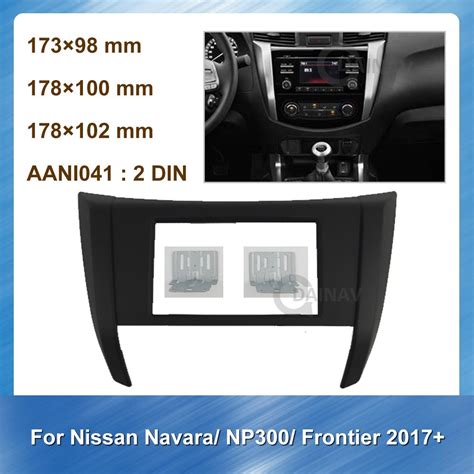 2 Din Car Radio Fascia Panel For NISSAN Navara NP300 Frontier 2017 Car