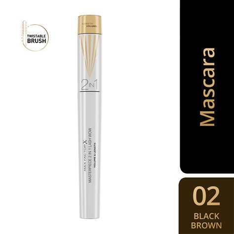 Køb Masterpiece 2 In 1 Lash Wow Mascara Black Brown fra Max Factor - Matas