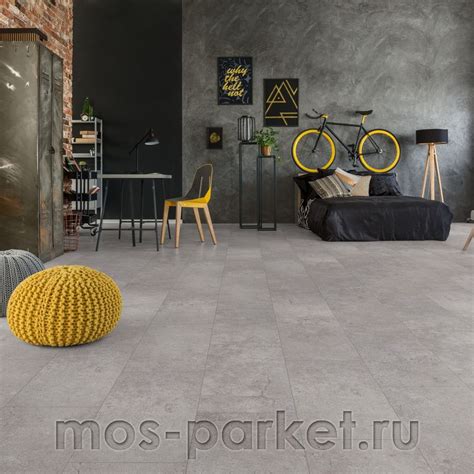 Немецкий ламинат под плитку Kronotex Mega Plus D 4739 Цемент Бетон