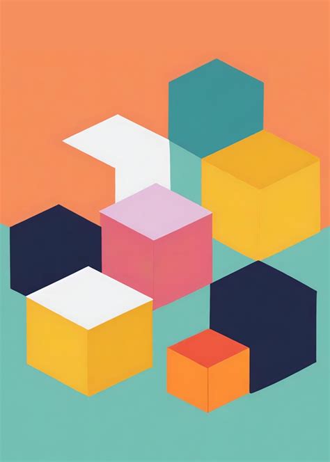 cubes posters prints  andreas magnusson printler