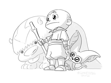 Aang Appa And Momo Rthelastairbender